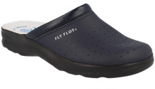 FLY FLOT 82094BC BLU CIABATTE SANITARIE UOMO MADE IN ITALY TOMAIA PELLE FORATA S
