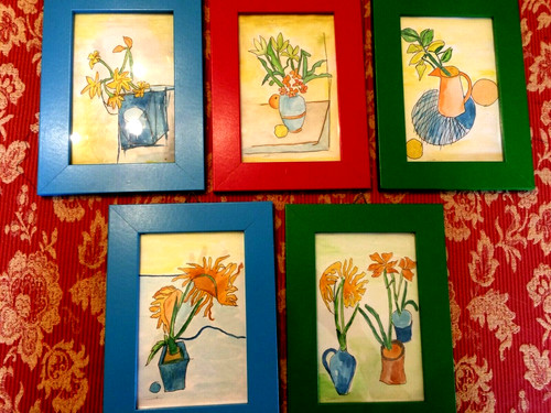 Quadretti con fiori dipinti - con,