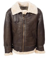 Giubbotto Bomber Uomo Shearling Vera Pelle di Agnello B3 Cappotto Aviatore Invernale Caldo
