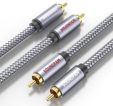 Cavo Phono 5M Placcato Oro 24K 2xRCA a 2xRCA Maschio a Maschio Home Theatre Amplificatore HDTV