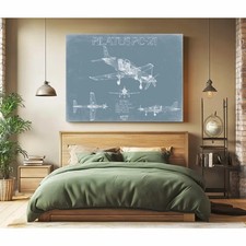 Pilatus PC-21 Aircraft Blueprint Wall Art - Stampa originale aereo aviazione