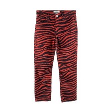 Autentici pantaloni zebrati in velluto rosso Isabel Marant Etoile taglia 36 FR