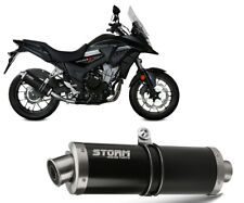 Scarico Storm by Mivv nero Oval acciaio inox per Honda Cb 500 X 2017   2020