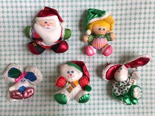 Personaggi Natalizi 1987 Smooshees Babbo Natale Elfo Cucciolo Orso Topo Fisher Price Giocattoli