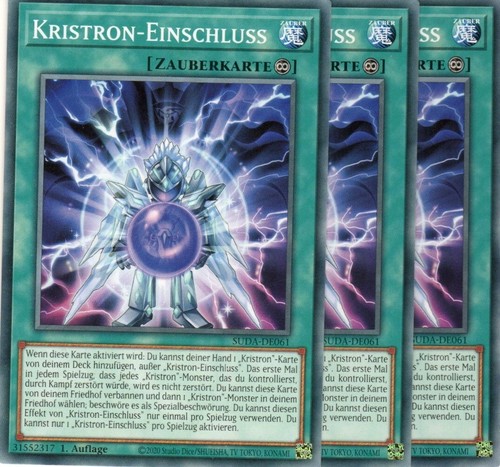 Yugioh inclusione kristron - yugioh, 3x