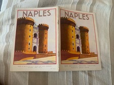 ENIT NAPOLI NAPLES  rara  Ediz. GUIDA TURISTICA DEPLIANT ANNI 30 LINGUA INGLESE