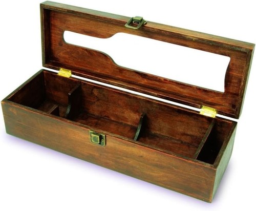 Custodia legno per vino con - legno,
