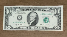 Splendida Banconota 10 Dollari USA Circolata Series 1995  ( A 85220414 B)