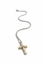 Collana uomo acciaio croce - uomo,