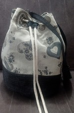 Borsa secchiello in stoffa e Jeans: fatto a mano