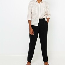 pantaloni con pince neri donna taglia 48