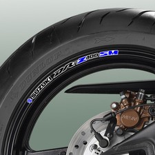 8 adesivi decalcomanie cerchi ruota SUZUKI DR-Z 400E - DRZ DR Z 125 250 SM DRZ400E
