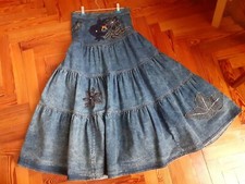 Gonna lunga jeans vintage esclusiva anni '80