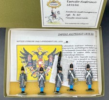 Zinnfiguren n. 60: Fanteria austroungarica in tenuta invernale. Original Box.