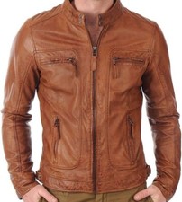 Giacca Pelle Uomo Slim Fit