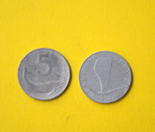 Moneta 5 lire delfino 1953