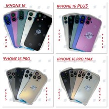 BACK COVER VETRO SCOCCA POSTERIORE IPHONE 16 16 PLUS 16 PRO 16 PRO MAX COMPLETO