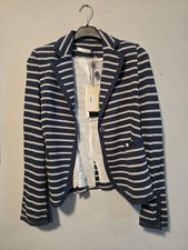 Giacca Blazer A Righe Blu E