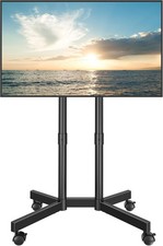BONTEC Supporto TV Rotante 32-70" Altezza Regolabile VESA 400x400 Ruote Nero