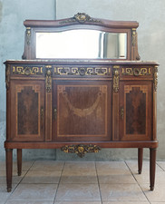 Buffet Credenza Luigi XVI IN Impiallacciatura Di Mogano Intarsio Legno Prezioso