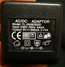 Alimentatore Adattatore INPUT 54mA OUTPUT 9V 2.7VA YL-35090300D