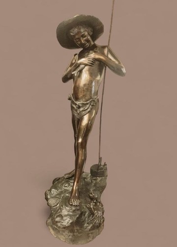 Statua giovane pescatore in - giovane,