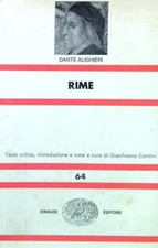 RIME ALIGHIERI DANTE EINAUDI