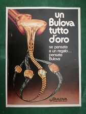 PUBBLICITA' ORIGINALE - ADVERTISING - WERBUNG OROLOGI "BULOVA" del 1978
