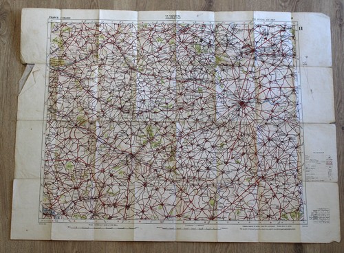 1915 cloth backed trench map - cloth-backed,