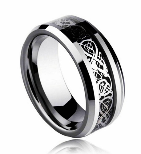 Anello emblema drago argento - emblema,