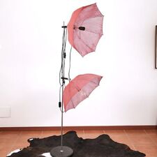 LAMPADA DA TERRA DI DESIGN ANNI 70-80 CON OMBRELLI ROSSI