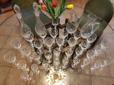 Antico servizio di bicchieri in cristallo molato 36 pezzi