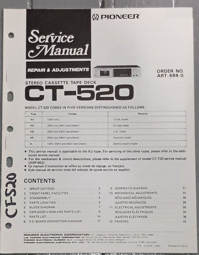 Pioneer 520 cassette - pioneer, tape