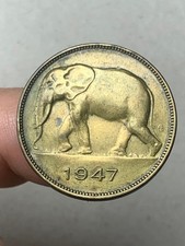 r78_238) Africa Congo Belga ELEPHANT - 5 Francs  1947