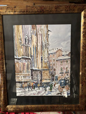 Dipinto Acquerello Vecchia