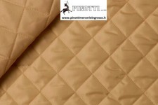 FODERA TRAPUNTATA COL 444 MIELE BEIGE DIS ROMBO -AL METRO/ALTA CM 140 MADE ITALY