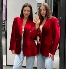 Zara rosso velluto misura - rosso, su