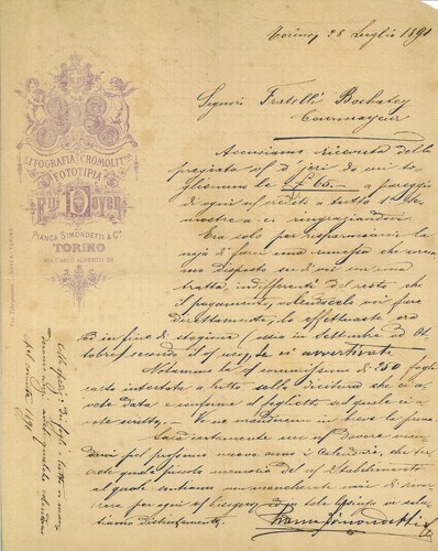 Lettera int litografia - int.,