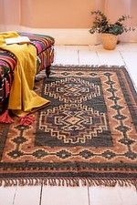 Tappeto lana juta kilim