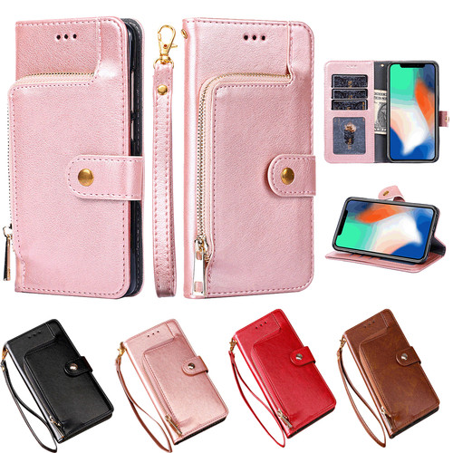 Custodia portafoglio zip pelle