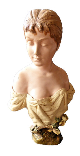 Rare buste femme terre cuite - rare,