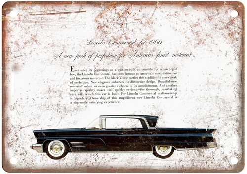 Insegna vintage 1960 lincoln - vintage,