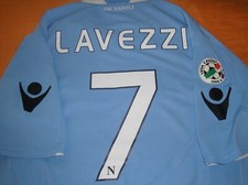 MAGLIA NAPOLI 2009 2010 MACRON  - LAVEZZI 7  - MATCH WORN MAZZARRI CONTE INTER