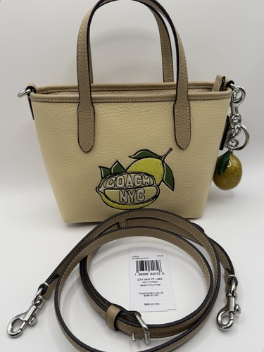 Coach city mini tote lemon - coach,
