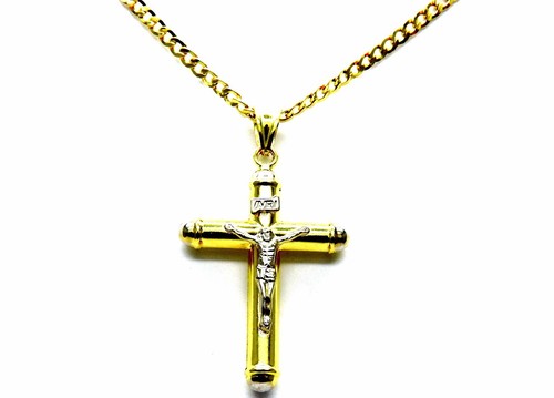 Collana croce cristo oro - collana,