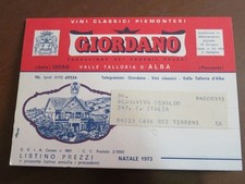 Vecchio listino vini classici