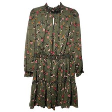 Abito floreale verde salvia