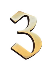 Numero Civico in Ottone Patinè mm. 120x16 ROSSETTI