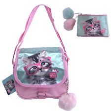 Borsetta a Tracolla Bambina Gatto con Occhiali Studio Pets con Portafoglio