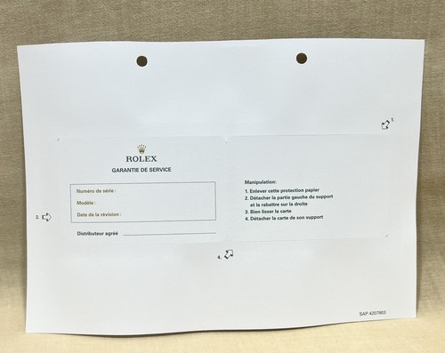 Rolex service guarantee - rolex,